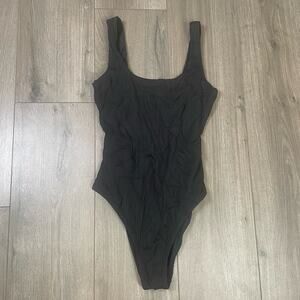 Madewell Ribbed Scoop Neck One Piece Trendy Swimsuit US Women's S New